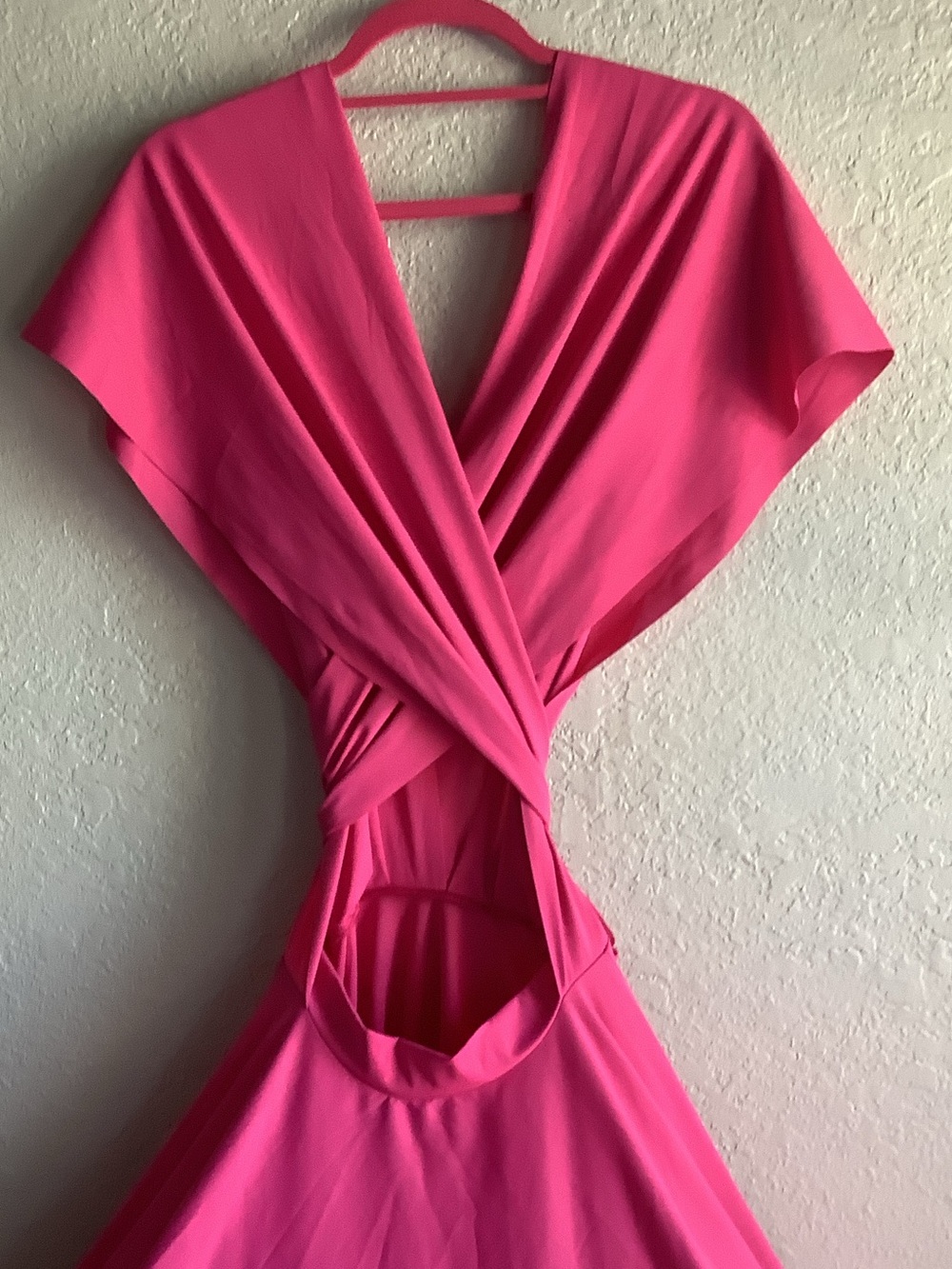 Blackmilk Bold Fuchsia Pink Maxi Wrap Dress - Picture 4 of 10